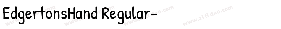 EdgertonsHand Regular字体转换
